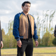 Meng’er Zhang, Simu Liu, and Awkwafina stand together in a scene from Shang-Chi and the Legend of the Ten Rings.